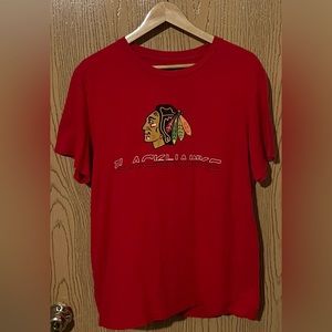 NHL Chicago Blackhawks T Shirt Red Large